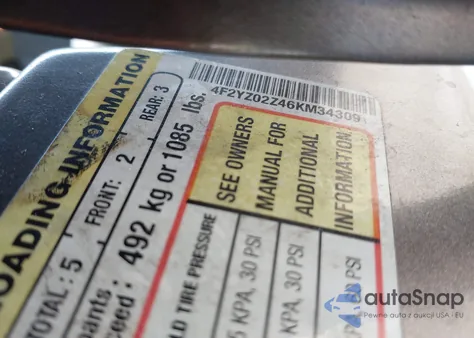 2006 Mazda Tribute I from USA, damaged, VIN 4F2YZ02Z46KM34309